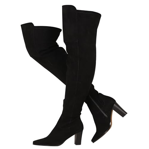 EQAUDES Fall Boots, Suede Boots, Thigh High Boots, Over The Knee Boots, Wide Calf Knee High Boots Winter Boots Stretch Sexy Long Boots | Amazon (US)