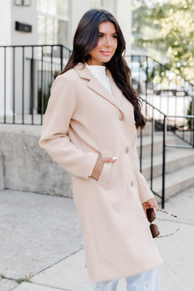 Cozy Love Camel Coat | Pink Lily