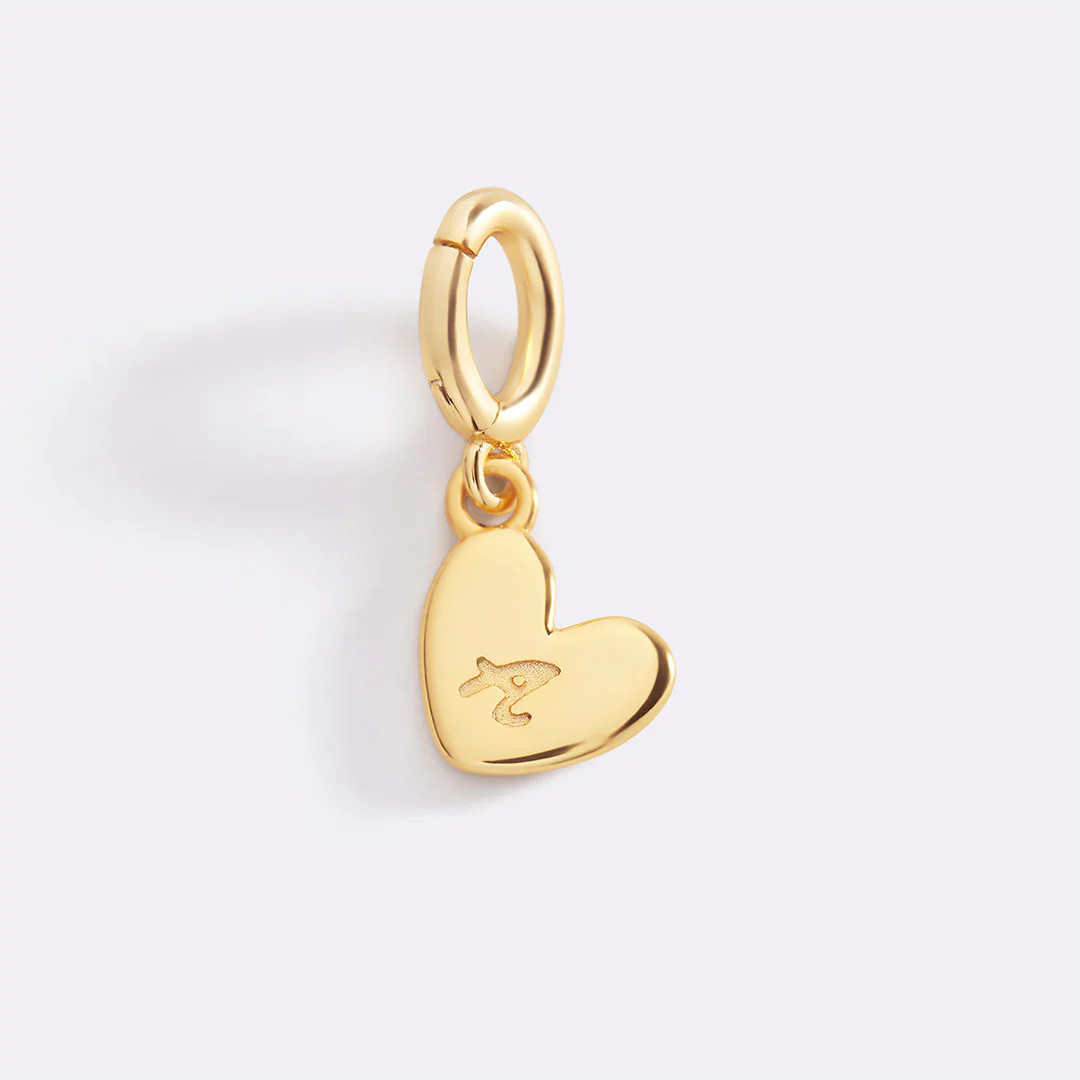 Dainty Heart Initial Charm | Mint & Lily
