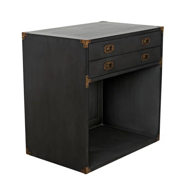 Campaign 2 Drawer 28" W Solid Wood Chest | Wayfair North America