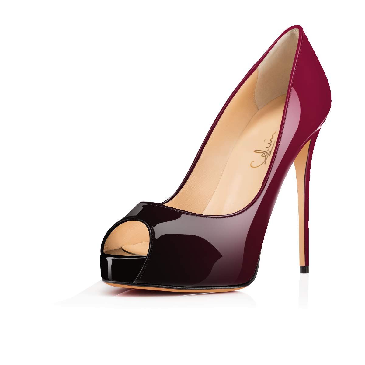 Women's Peep Toe Hidden Platform Pumps 5" High Heels Classic Stiletto Sandals | Amazon (US)