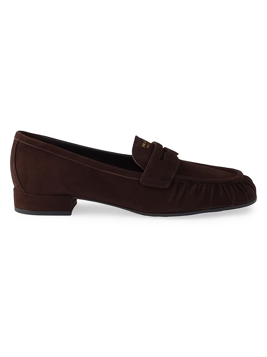 Women's Suede Loafers - Brown - Size 4.5 | Saks Fifth Avenue