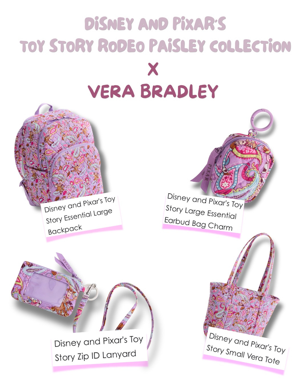 all the newest Toy Story drops have me so excited, but this collab is one of my FAVES 🩷👛🤠 #ToyStory #VeraBradley 

#LTKTravel