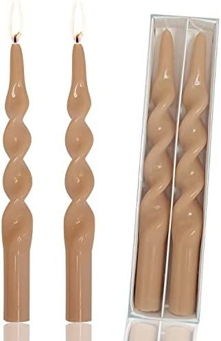 10 Inch Handmade Spiral Candles-Set of 2 Twisted Taper Candle for Holiday Wedding Party Home Dinn... | Amazon (US)