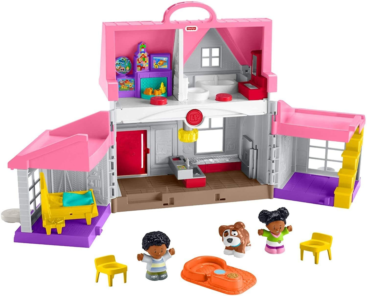 Fisher-Price Little People Big Helpers Home, Pink | Amazon (US)