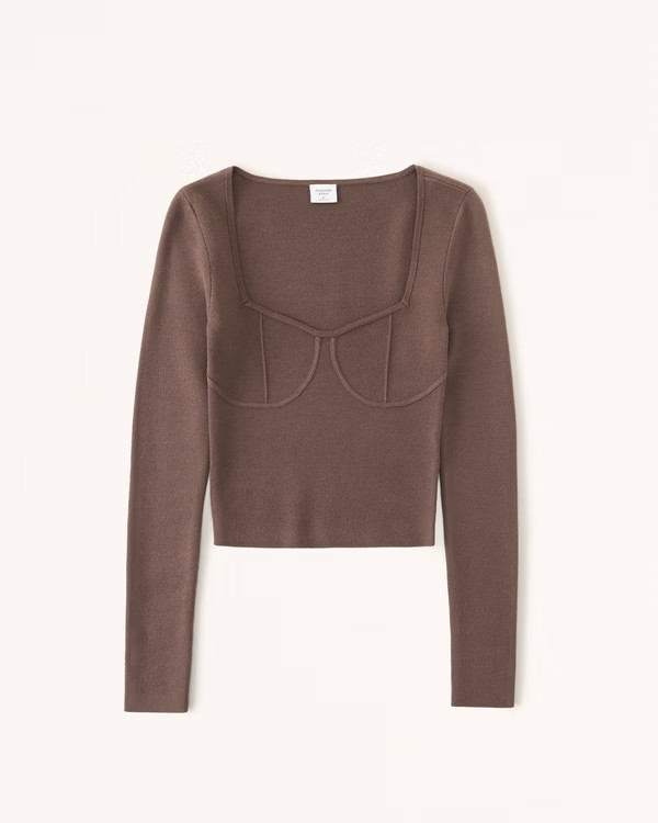 Women's Corset Slim Sweater Top | Women's New Arrivals | Abercrombie.com | Abercrombie & Fitch (US)