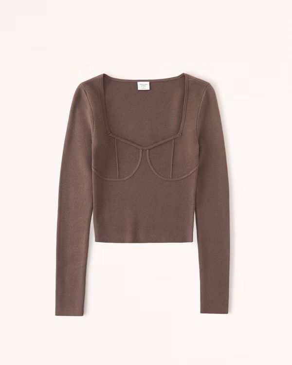 Women's Corset Slim Sweater Top | Women's 30% Off Almost All Sweaters & Fleece | Abercrombie.com | Abercrombie & Fitch (US)