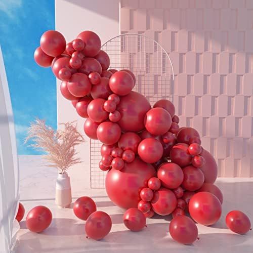 MOMOHOO Red Balloons 100 Pack - 100Pcs 5/10/12/18 Inch Red Balloons Different Sizes, Christmas Ba... | Amazon (US)