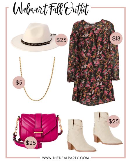 Walmart Fall Look | Fall Fashion | Date Night Look | Western Boots | Pink Purse | Fall Hat | Fall Outfit Idea
.
#walmartpartner

#LTKstyletip #LTKunder50 #LTKSeasonal