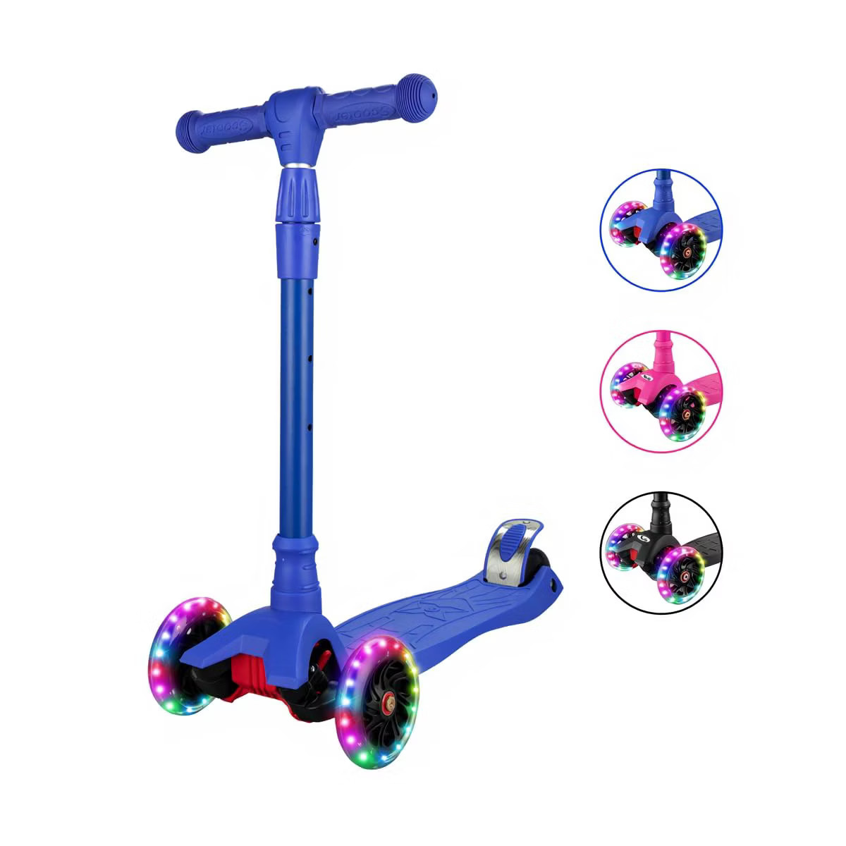 Lean-to-Steer 3 Wheel Scooter for Kids, Adjustable Handlebar with Wide Anti-Slip Deck & PU Wheels... | Target