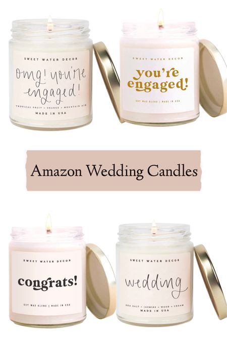 Wedding candle gift ideas for the bride and groom. 

#madeinusa #engagementgift #weddinggift #mrandmrsgift #scentedcandles

#LTKwedding #LTKSeasonal #LTKunder50