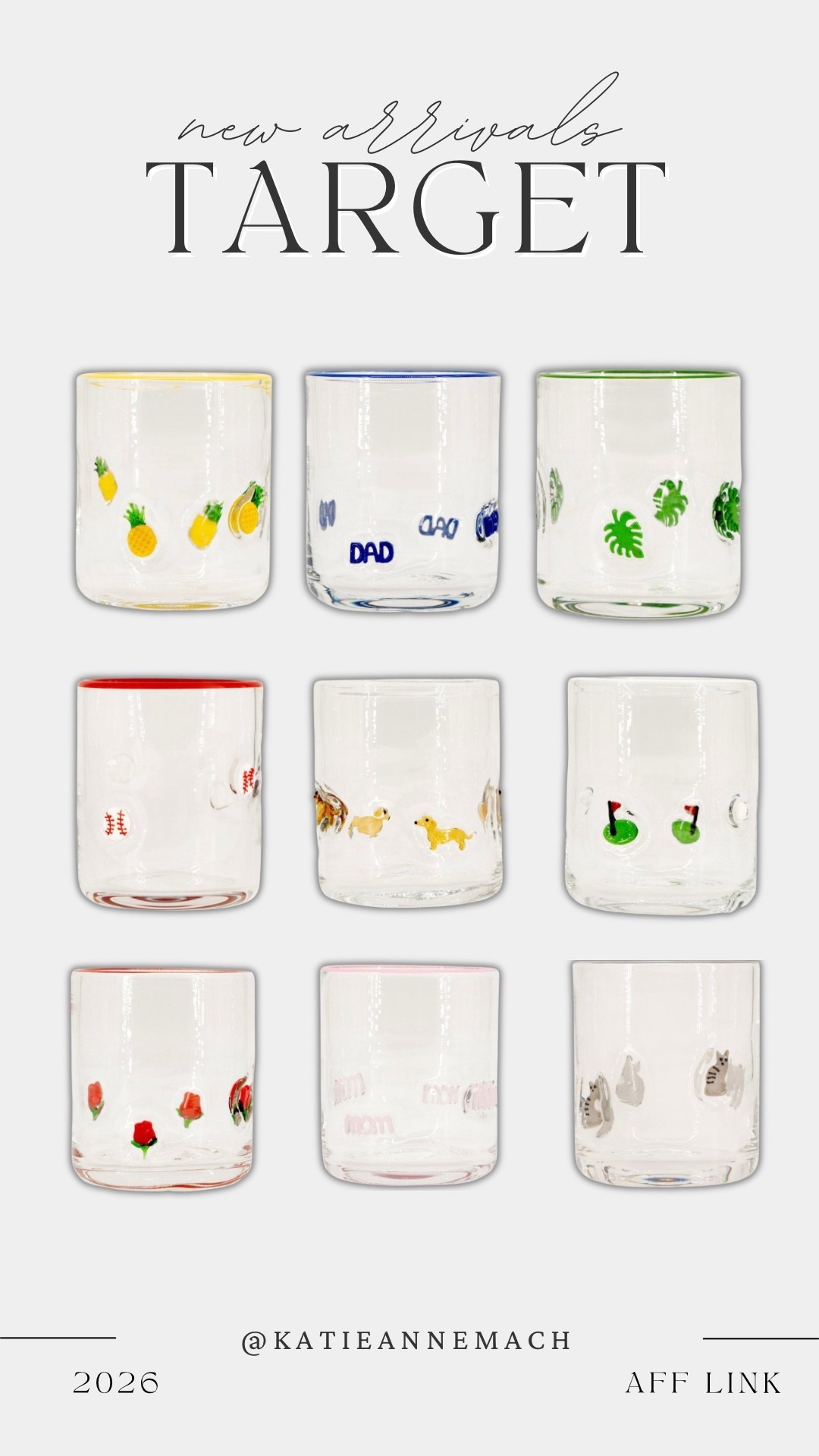 Tons of cute new icon glasses are out at target right now for spring & summer! $7.99! 

#LTKSeasonal #LTKHome #LTKfoodie