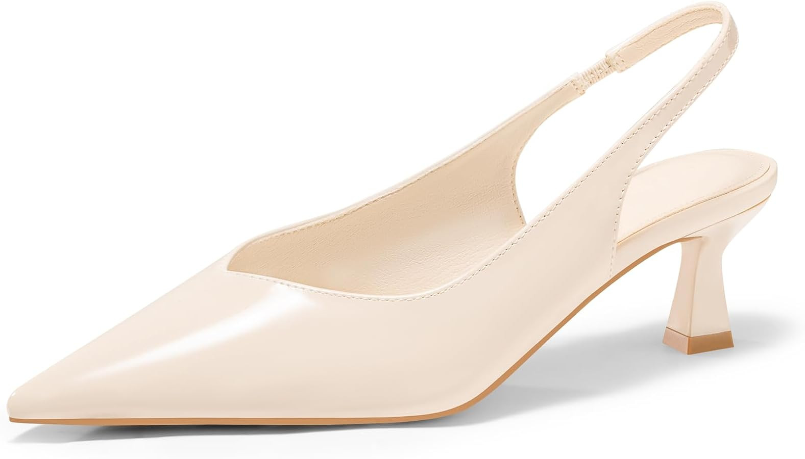 Coutgo Womens Slingback Kitten Heels Low Heel Closed Pointed Toe Pumps Heeled Sandals Dress Work ... | Amazon (US)