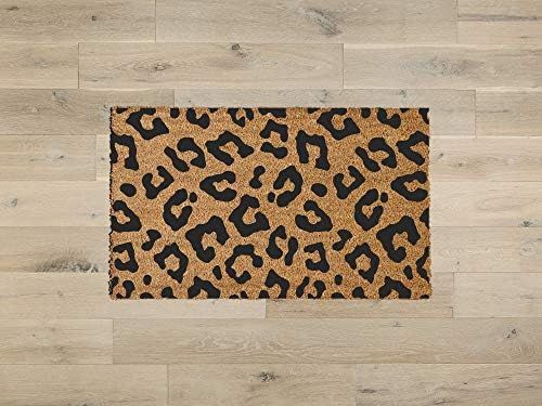 Leopard Print Coir Doormat, 18x30 Anti-Slip Door mat, Welcome mat, Animal Print Doormat, Cat Door... | Amazon (US)