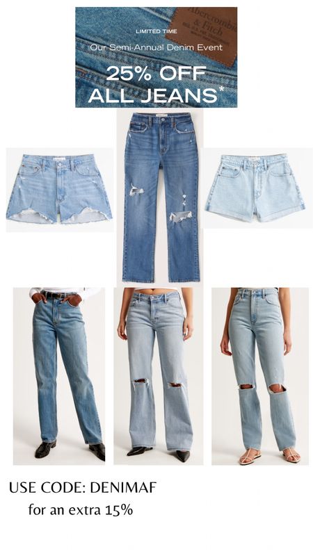 Abercrombie denim sale!! Get an extra 15% off with CODE: DENIMAF

#LTKSpringSale #LTKstyletip #LTKU