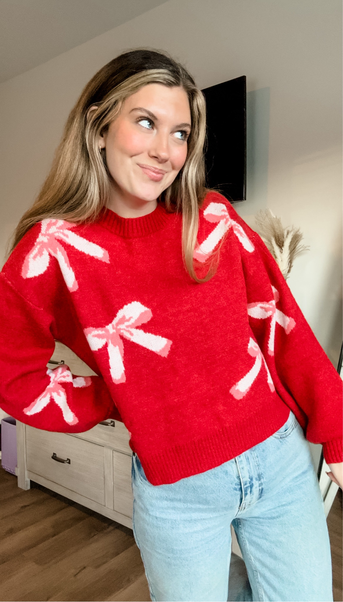 cutest holiday bow sweater ❤️ size Small 

#LTKFindsUnder50 #LTKHoliday #LTKStyleTip