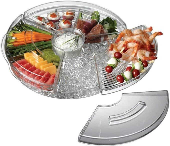 Prodyne Appetizers On Ice with Lids, 16", Clear | Amazon (US)