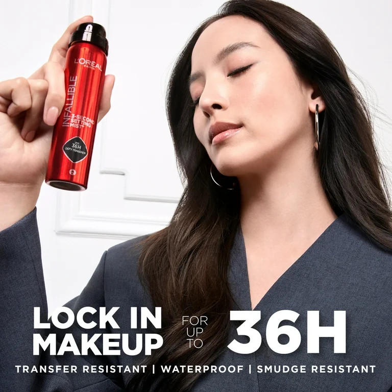 L'Oreal Paris Infallible 3- Second Setting Mist with Microfine, up to 36H Wear, Clear, 1.76 fl oz | Walmart (US)