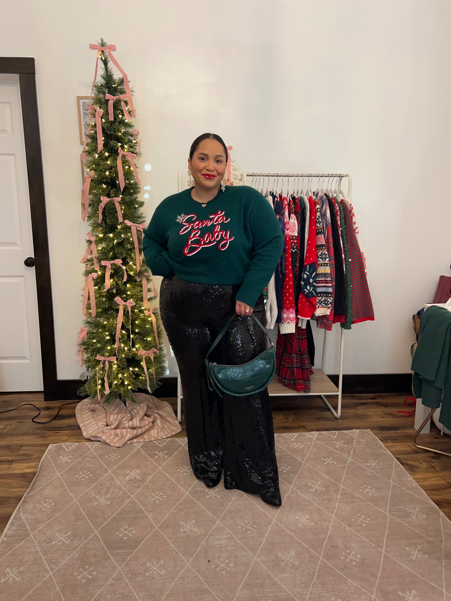 12 Days of Holiday Outfits Day 10
Plus size holiday outfit 
Sequin pants 

#LTKHoliday #LTKgrwm #LTKootd