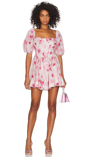Kiah Mini Dress in Pink Floral | Revolve Clothing (Global)