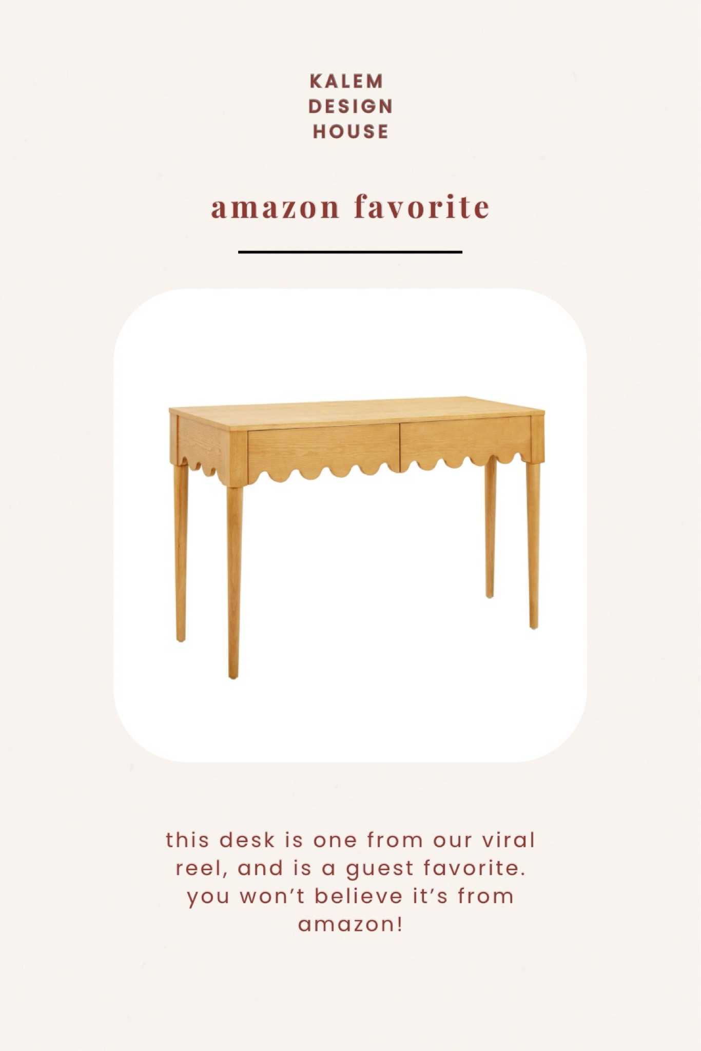 Home decor, home office, Amazon finds

whimsy yet elevated 2-Drawer Desk, natural ash finish, soft close drawers, Drawers measure 19.1"W x 12.4"D x 2.8”H, desk dimensions 18"D x 48"W x 32.2”H, modern, wooden legs

#LTKHome