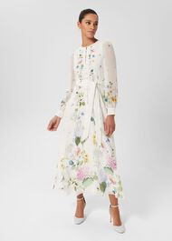 Maribella Silk Floral Dress | | Hobbs