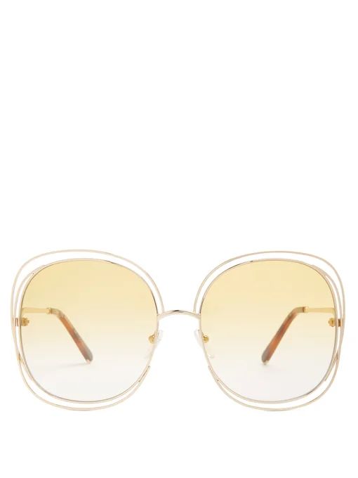 Carline oversized square-frame sunglasses | Chloé | Matches (UK)