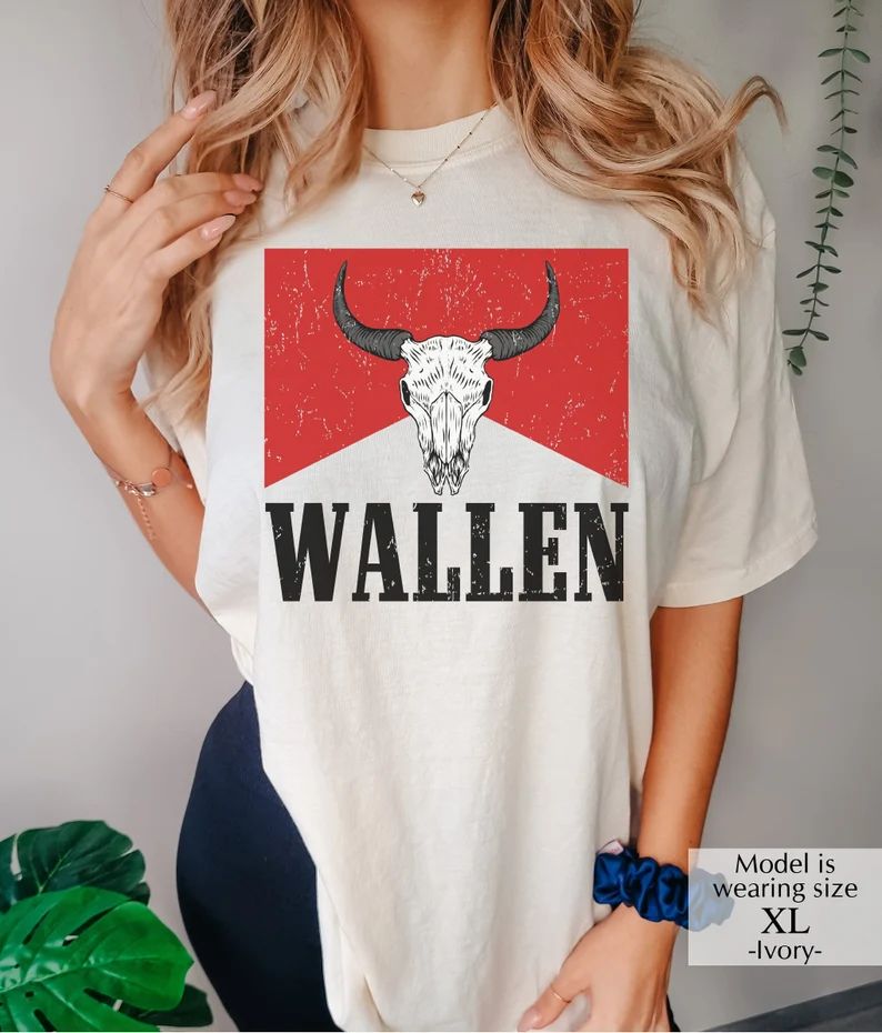 Wallen Shirt, Comfort Color Country T-Shirt, Wallen The Bull Tee, Vintage Country Music Shirt, Co... | Etsy (US)