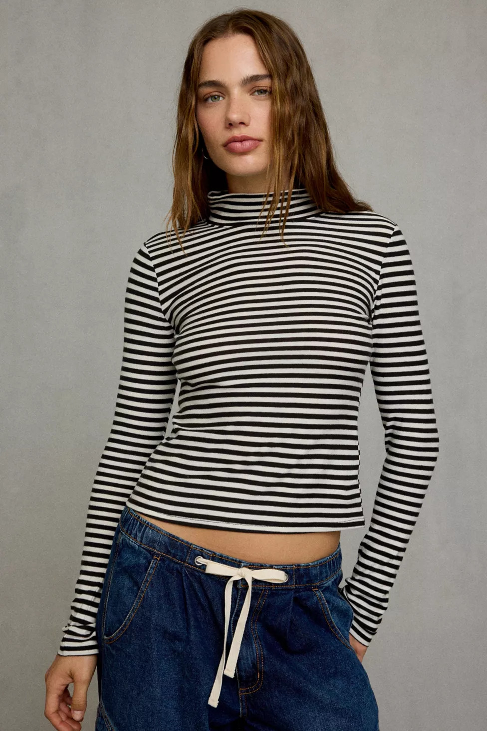 BDG Turtleneck Long Sleeve Spill The Tee | Urban Outfitters (US and RoW)