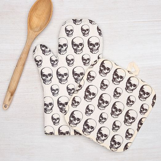 Counter Couture Skull Oven Mitt & Pot Holder | West Elm (US)