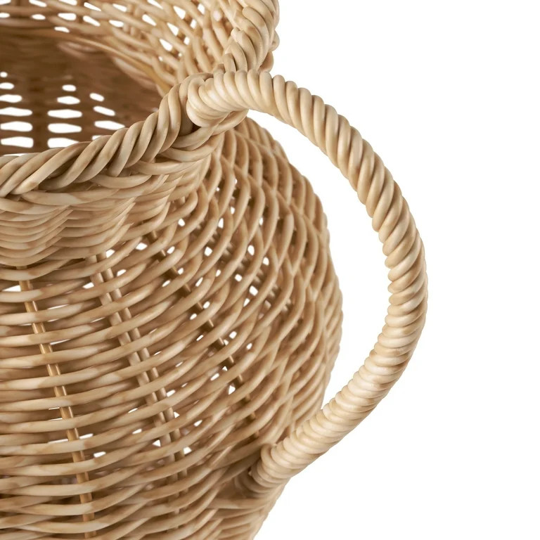 Better Homes & Gardens 9" Faux Wood Rattan Pitcher Vase | Walmart (US)