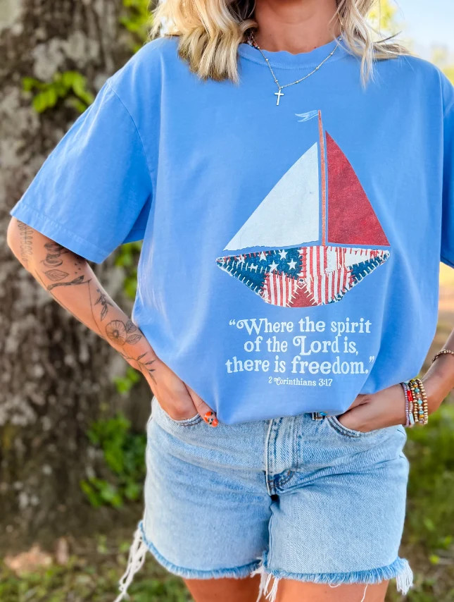 Patchwork Sailboat Tee | Worthy Wear