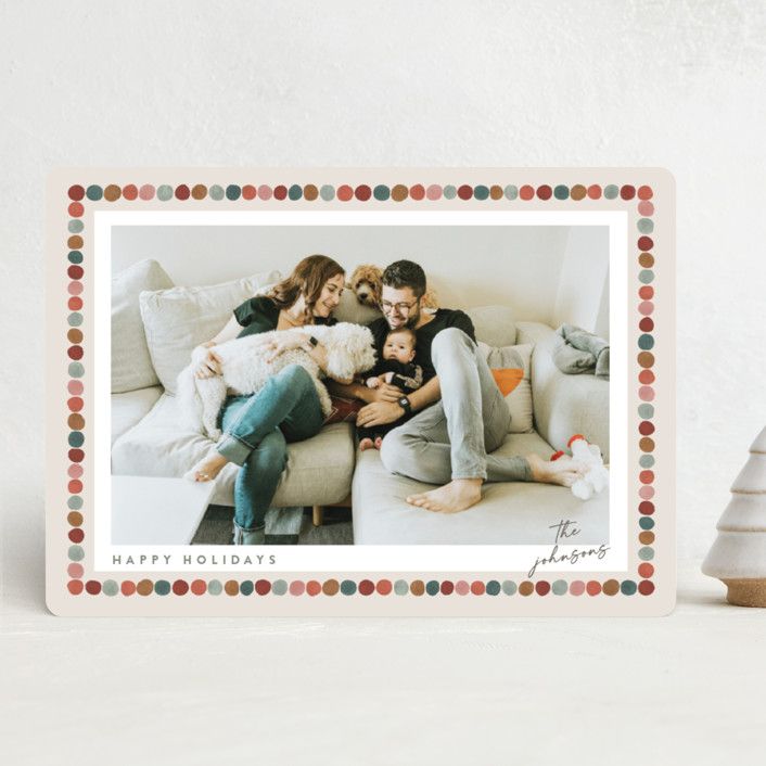 "Pom Pom Garland" - Customizable Holiday Photo Cards by Joanna Griffin. | Minted