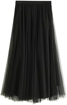 GOLDSTITCH Tulle Skirts for Women Long Fairy Skirt Tutu A-Line Mesh Layered High Elastic Waist Sk... | Amazon (CA)