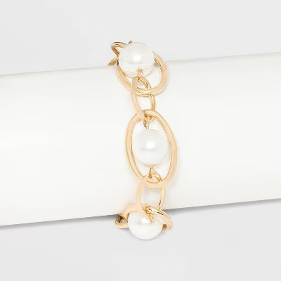 Pearl Link Bracelet - A New Day™ Gold | Target