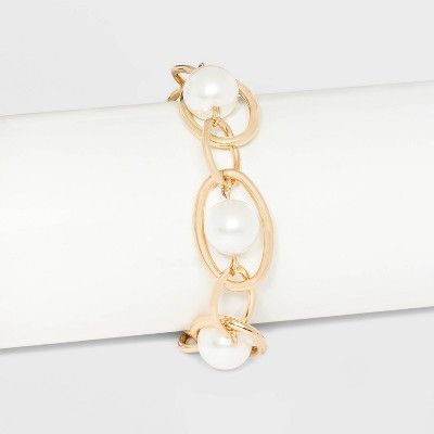 Pearl Link Bracelet - A New Day™ Gold | Target