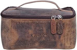 KomalC Genuine Unisex Vanity Leather Dopp kit - Travel Toiletry Bag Shaving Kit | Amazon (US)
