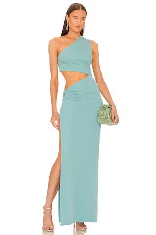 Michael Costello x REVOLVE Decker Maxi Dress in Teal from Revolve.com | Revolve Clothing (Global)