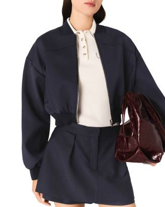 Zipped Mixed Wool Bomber Jacket | Bloomingdale's (US)