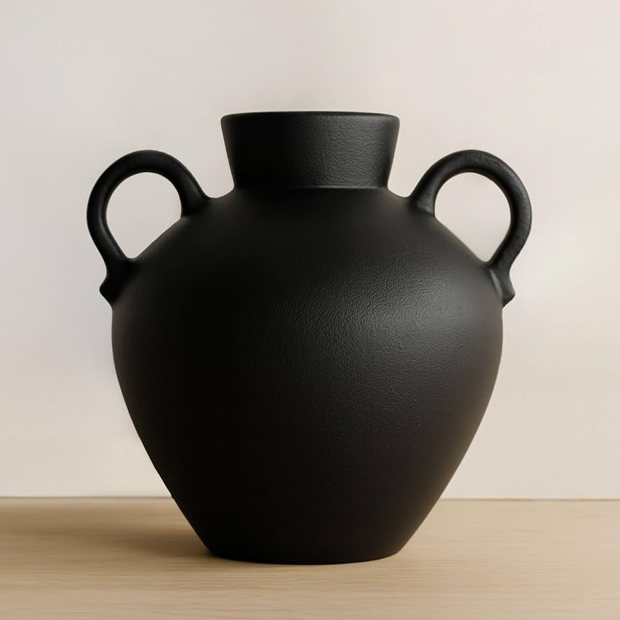 Modern Terracotta Jug with Handles Vase for Living Room Decor - Home Decor Accents for Bedroom, O... | Amazon (US)