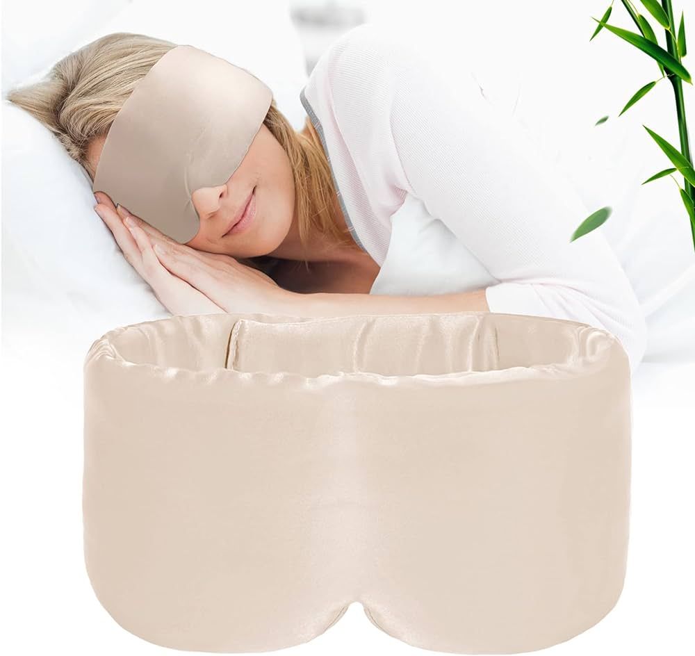 iCooBreeze 100% Handmade Bamboo Sleeping Eye Mask for Women for Men,Night Masks,Organic Sleep Mas... | Amazon (US)