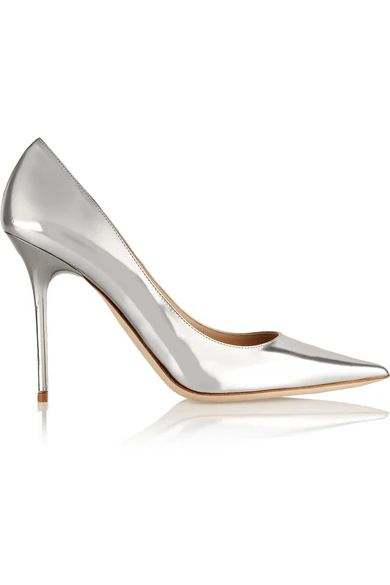 Abel mirrored-leather pumps | NET-A-PORTER (US)