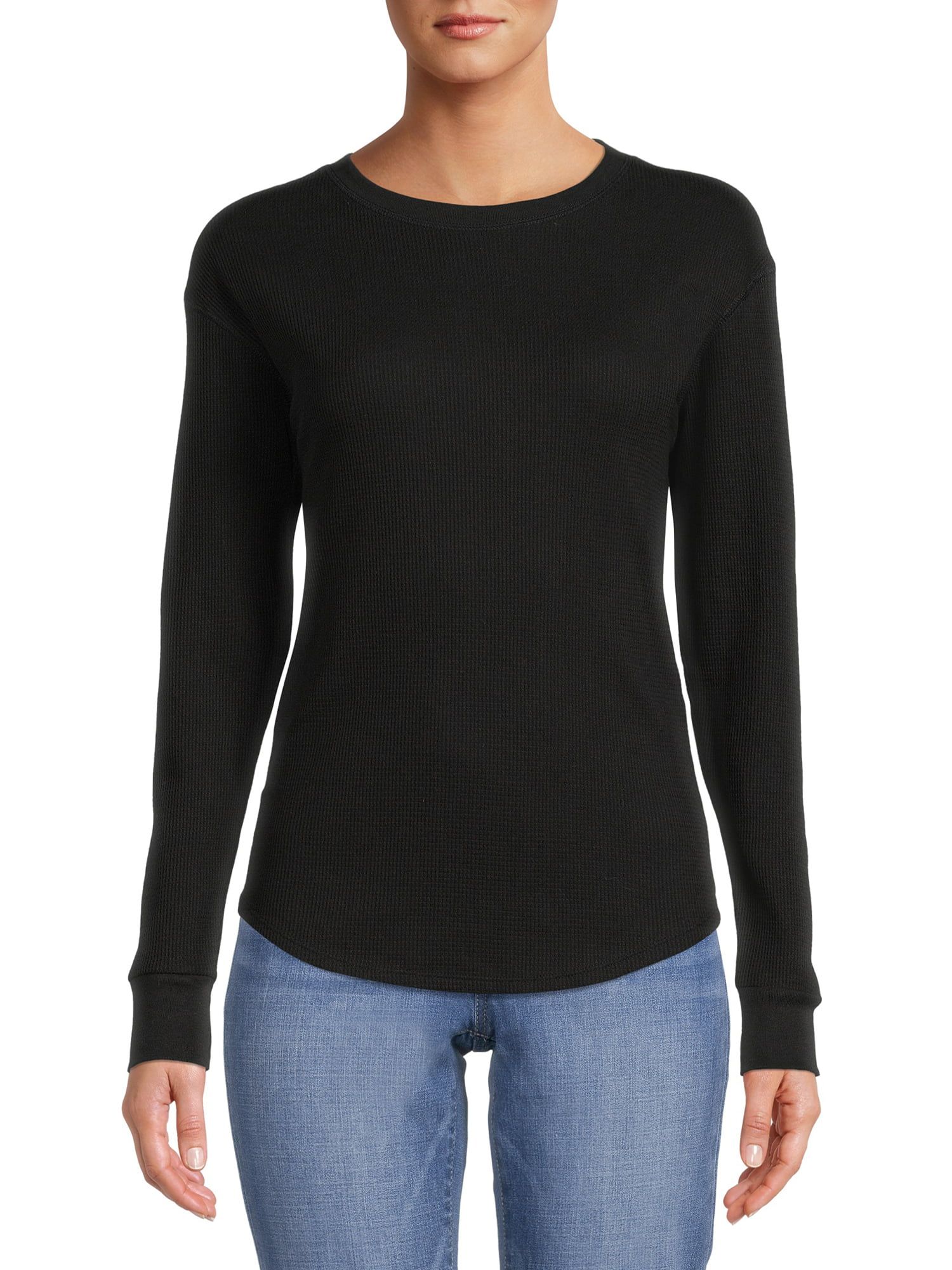 Time and Tru Women's Thermal Top with Long Sleeves - Walmart.com | Walmart (US)