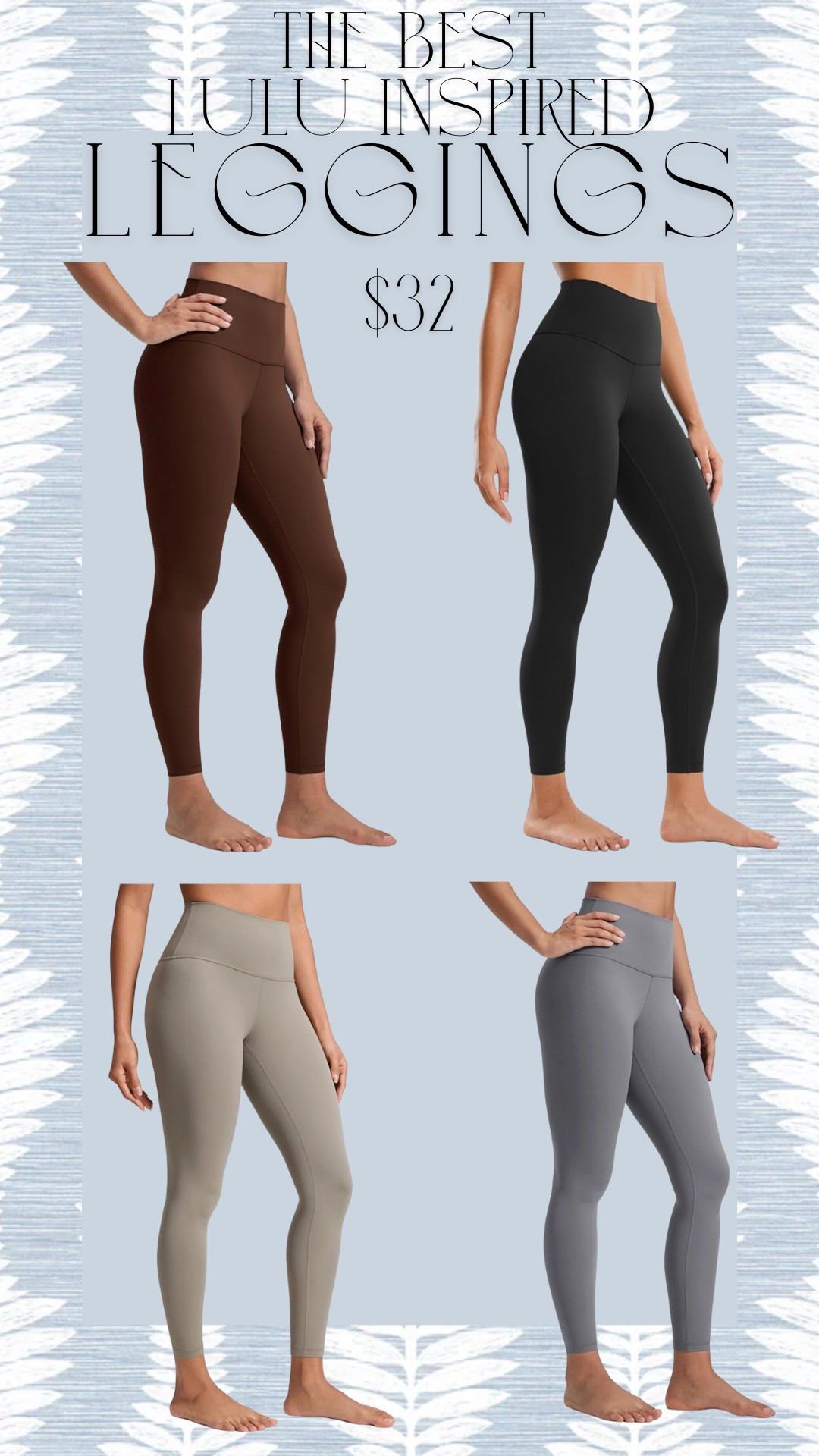 I’m a lululemon align girl but I found the best dupe on Amazon! They are exactly like the align but a quarter of the price! 
Only $32!!