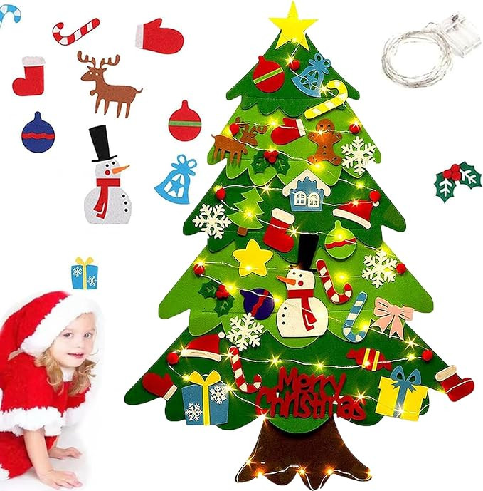 Everized Felt Christmas Tree for Toddlers, Toddler Christmas Tree, Felt Christmas Tree for Kids, ... | Amazon (US)