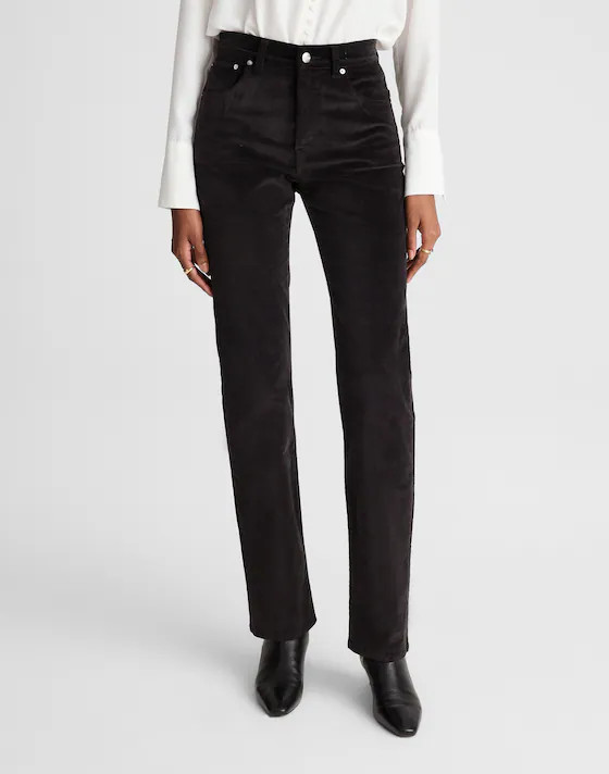 The Longline Straight Pant in Velvet | Madewell