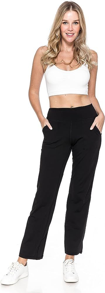 Leggings Depot Women's Printed Solid Activewear Jogger Track Cuff Sweatpants | Amazon (US)