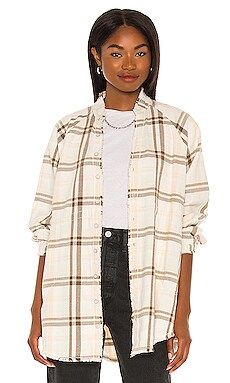 Free People Summer Daydream Plaid Shirt in Ivory Combo from Revolve.com | Revolve Clothing (Global)