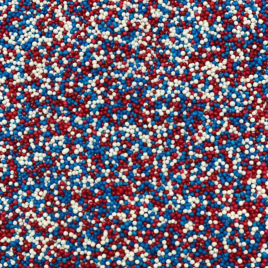 4th of July Nonpareil Sprinkles for Decorating Cupcakes, Cakes, Cookies, and Ice Cream! Red White... | Amazon (US)