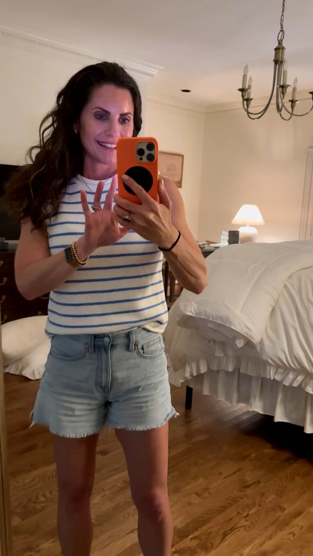Maybe size down. This is a XS and I’m usually a Small. Shorts are old so couldn’t find a link

#LTKootd #LTKOver40 #LTKmomlife